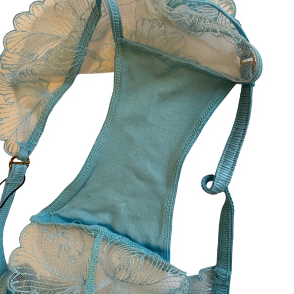 Bluebella- Alula Briefs XXXL light-blue sheer flowers mesh lace trim - Picture 11 of 12